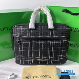 QC Bottega Veneta Atlas Intrecciato Leather Briefcase