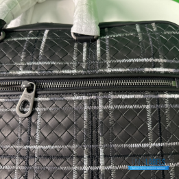 QC Bottega Veneta Atlas Intrecciato Leather Briefcase