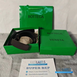 QC Bottega Veneta Intrecciato Leather Belt