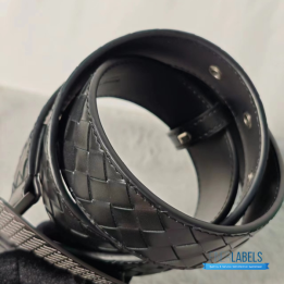 QC Bottega Veneta Intrecciato Leather Belt