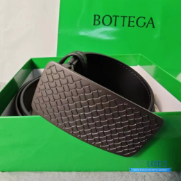 QC Bottega Veneta Intrecciato Leather Belt
