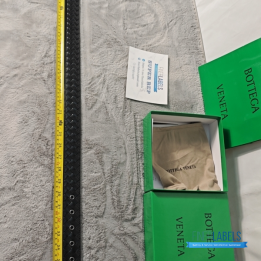 QC Bottega Veneta Intrecciato Leather Belt