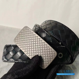 QC Bottega Veneta Intrecciato Leather Belt