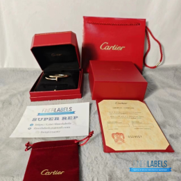QC Cartier Juste un Clou Bracelet in a rose gold nail design