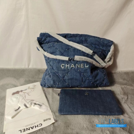 QC Chanel Denim 22 Tote Bag