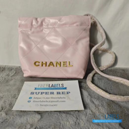 QC Chanel 22 Bag in Pink Leather