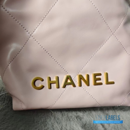 QC Chanel 22 Bag in Pink Leather