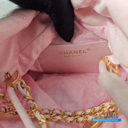 QC Chanel 22 Bag in Pink Leather