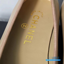 QC Chanel Lambskin Cap Toe Ballerina Flats