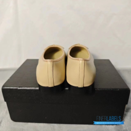 QC Chanel Lambskin Cap Toe Ballerina Flats