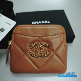 QC Chanel 19 Zip Card Holder Wallet