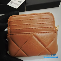 QC Chanel 19 Zip Card Holder Wallet