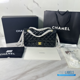Chanel Classic Flap Bag in Black Lambskin