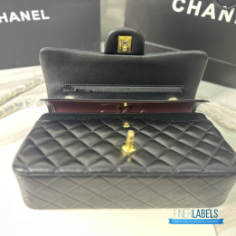 Chanel Classic Flap Bag in Black Lambskin