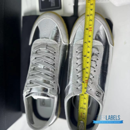 QC Chanel Metallic Silver Sneakers