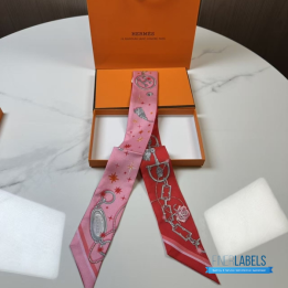 QC Hermès C'est La Fete Twilly in Rose Bonbon and Orange
