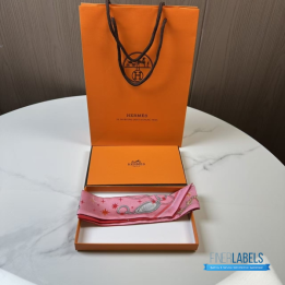 QC Hermès C'est La Fete Twilly in Rose Bonbon and Orange