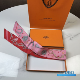 QC Hermès C'est La Fete Twilly in Rose Bonbon and Orange
