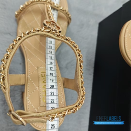 QC Chanel Beige High Heel Sandals