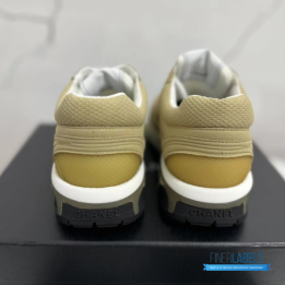 QC Chanel Beige Fabric & Suede CC Sneakers