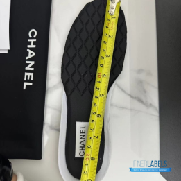 QC Chanel Beige Fabric & Suede CC Sneakers