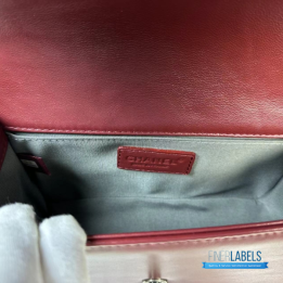 QC Chanel Le Boy Medium Quilted Lambskin Bag