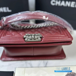 QC Chanel Le Boy Medium Quilted Lambskin Bag