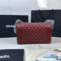 QC Chanel Le Boy Medium Quilted Lambskin Bag