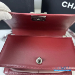 QC Chanel Le Boy Medium Quilted Lambskin Bag