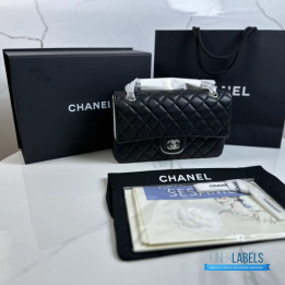 QC Chanel Classic Double Flap 25 Black
