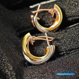 QC Cartier Trinity Hoop Earrings