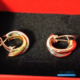QC Cartier Trinity Hoop Earrings
