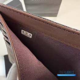 QC Chanel Caviar Quilted Passport Holder in black