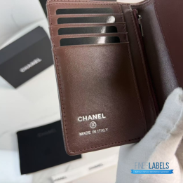 QC Chanel Caviar Quilted Passport Holder in black