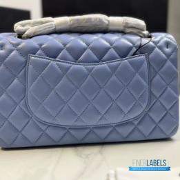 QC Chanel Blue Classic Flap Bag