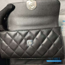 QC Chanel Top Handle Kelly Bag in Black