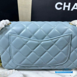 QC Chanel Quilted Lambskin Mini Flap Bag