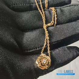 QC Chanel Extrait de Camélia Necklace