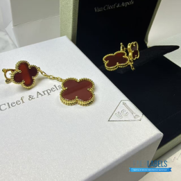 QC VCA Magic Alhambra 2 Motifs Earrings