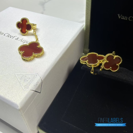 QC VCA Magic Alhambra 2 Motifs Earrings