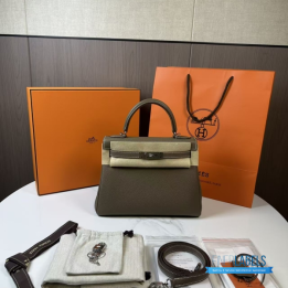 Hermès Kelly 25 Bag in Etoupe Epsom Leather