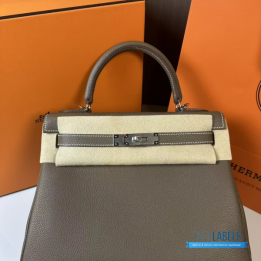 Hermès Kelly 25 Bag in Etoupe Epsom Leather