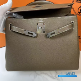 Hermès Kelly 25 Bag in Etoupe Epsom Leather
