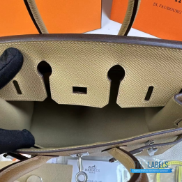 QC Hermès Birkin 25 in a light beige shade