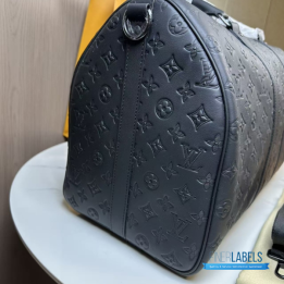 QC LV Keepall Bandoulière 50 Black Monogram Shadow