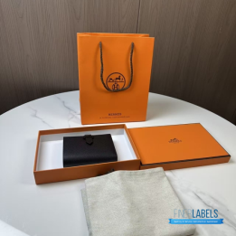 QC Hermès Bearn Compact Monochrome _So Black_ Wallet