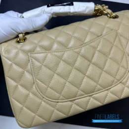 QC Chanel Classic Double Flap Bag (Beige)