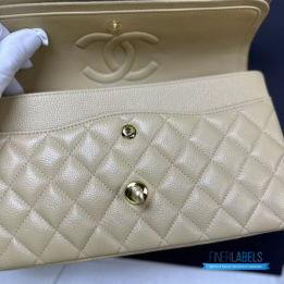QC Chanel Classic Double Flap Bag (Beige)