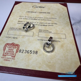 QC Cartier Love Earring (White Gold)