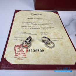 QC Cartier Love Earring (White Gold)